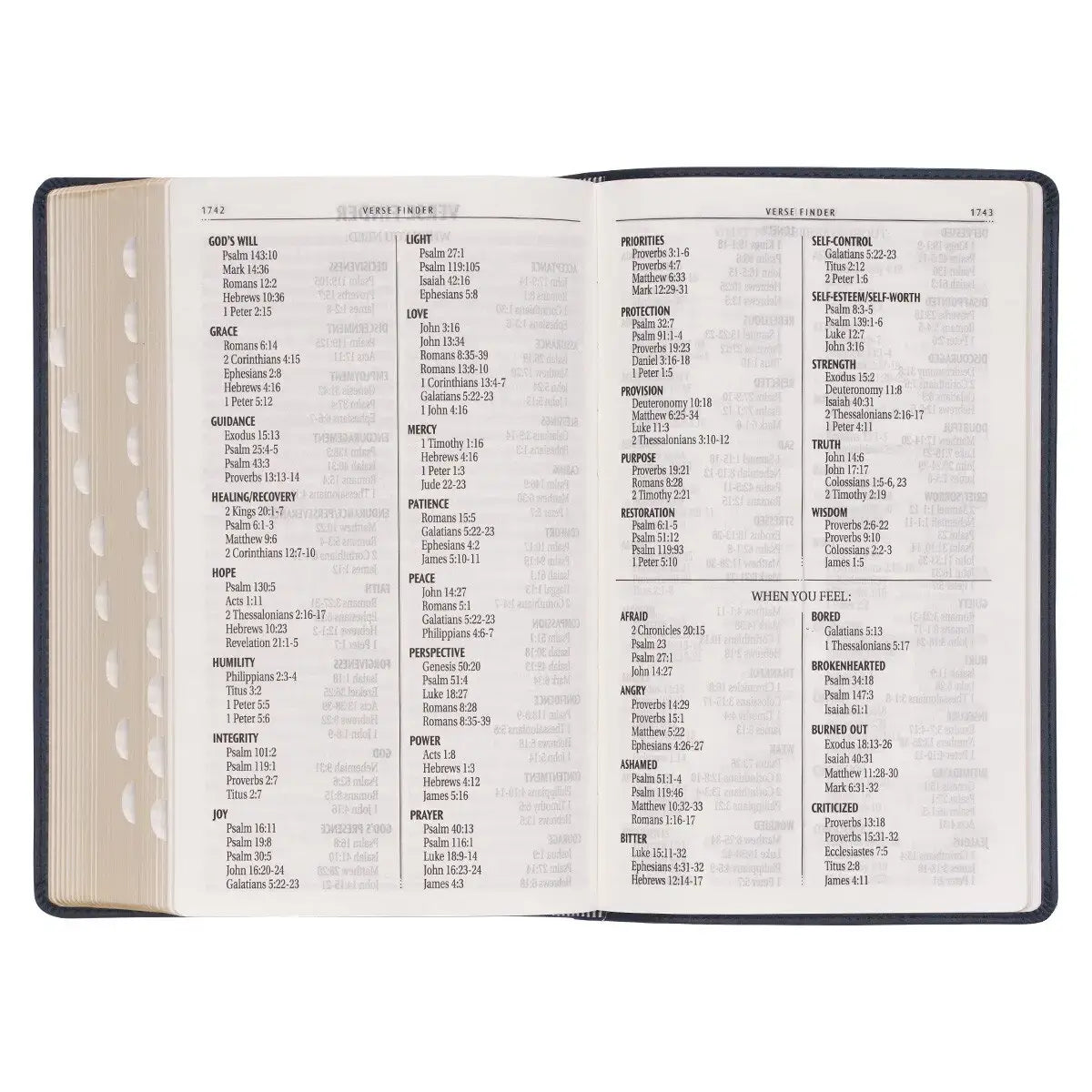 Dark Blue Faux Leather Giant Print Standard-size King James Version Bible with Thumb Index