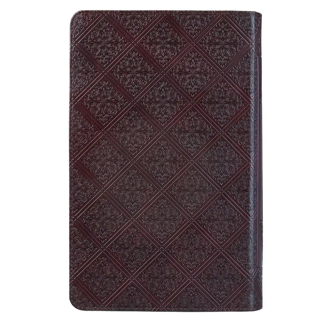 Dark Brown Faux Leather Giant Print Standard-size King James Version Bible with Thumb Index