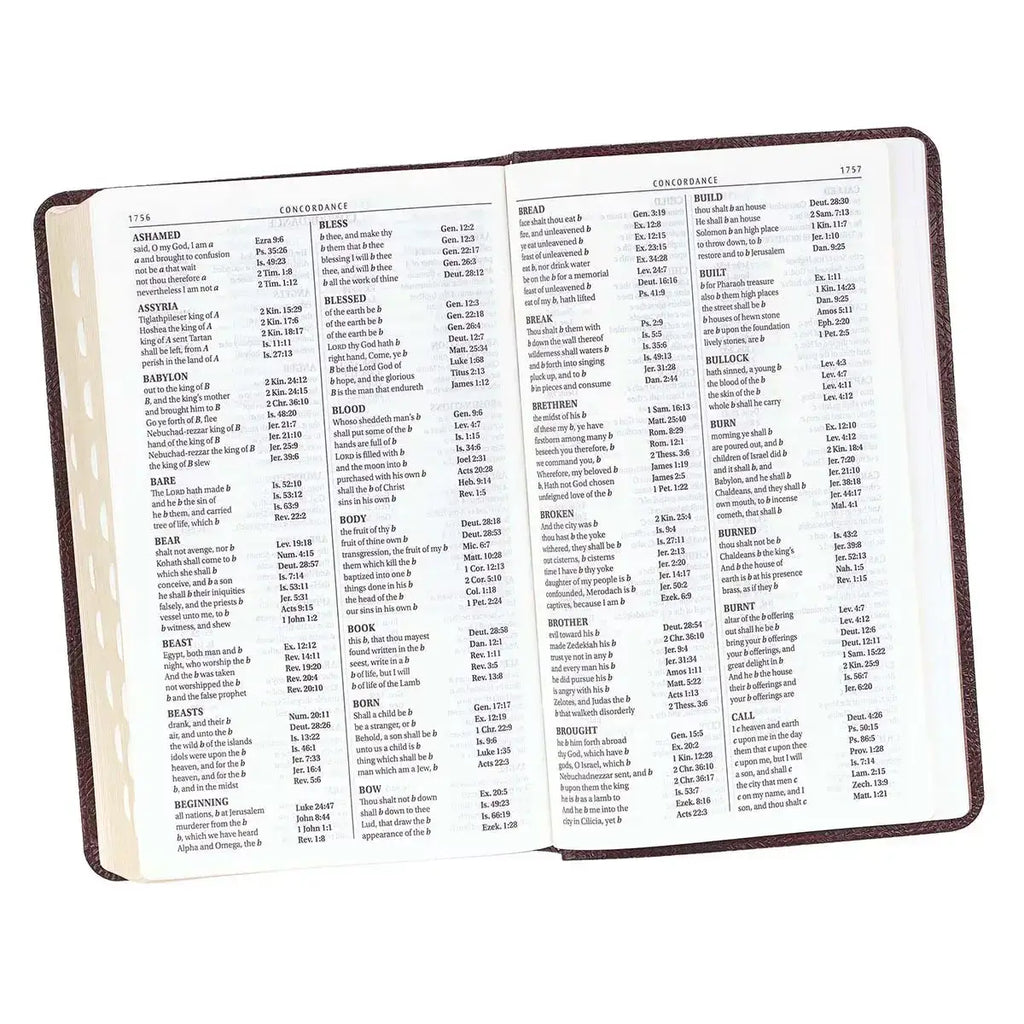 Dark Brown Faux Leather Giant Print Standard-size King James Version Bible with Thumb Index