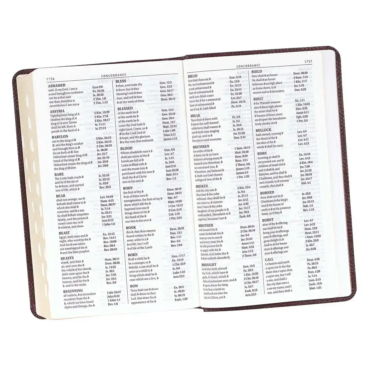 Dark Brown Faux Leather Giant Print Standard-size King James Version Bible with Thumb Index