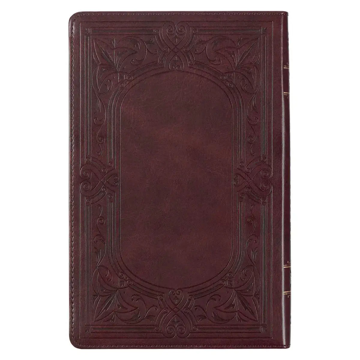Dark Brown Faux Leather King James Version Deluxe Gift Bible with Thumb Index