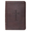 Dark Brown Faux Leather Large Print Compact King James Version Bible
