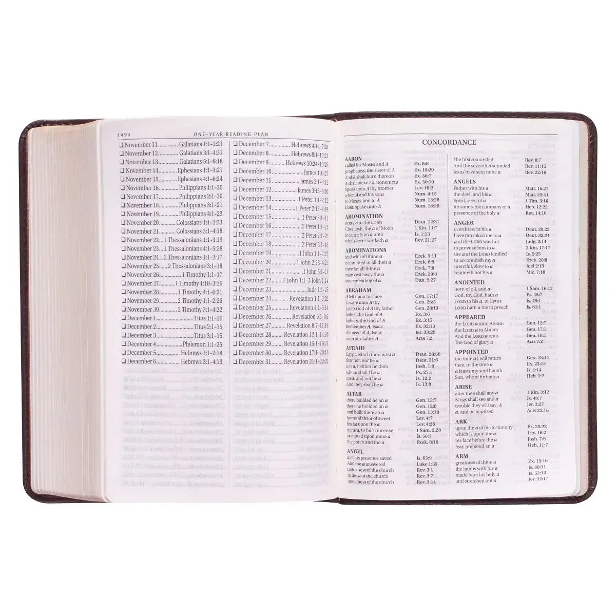 Dark Brown Faux Leather Large Print Compact King James Version Bible