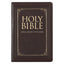 Dark Brown Faux Leather Large Print Thinline King James Version Bible with Thumb Index