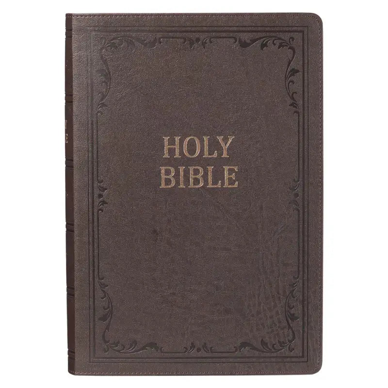 Dark Brown Faux Leather Super Giant Print King James Version Bible
