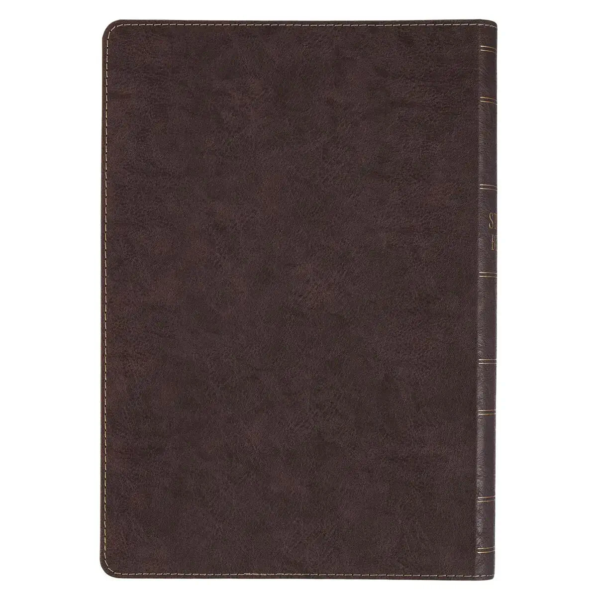 Dark Brown & Honey Brown Faux Leather Large Print King James Version Study Bible with Thumb Index Secondary image