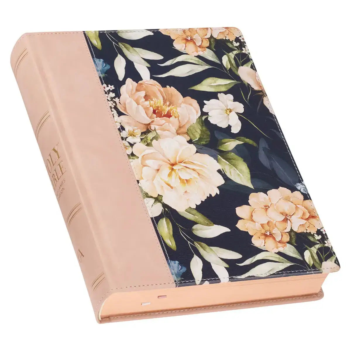 Dusty Peach Faux Leather Hardcover Large Print King James Version Note-taking Bible