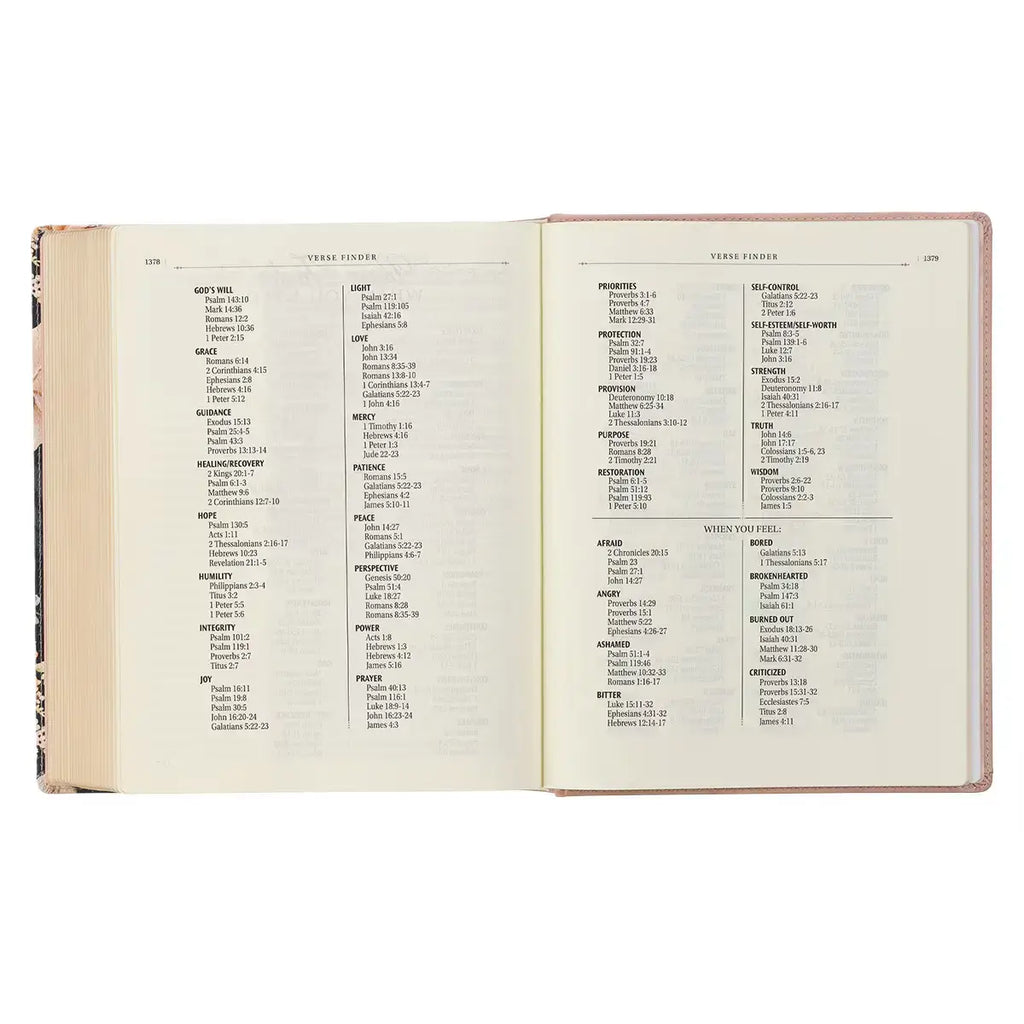 Dusty Peach Faux Leather Hardcover Large Print King James Version Note-taking Bible
