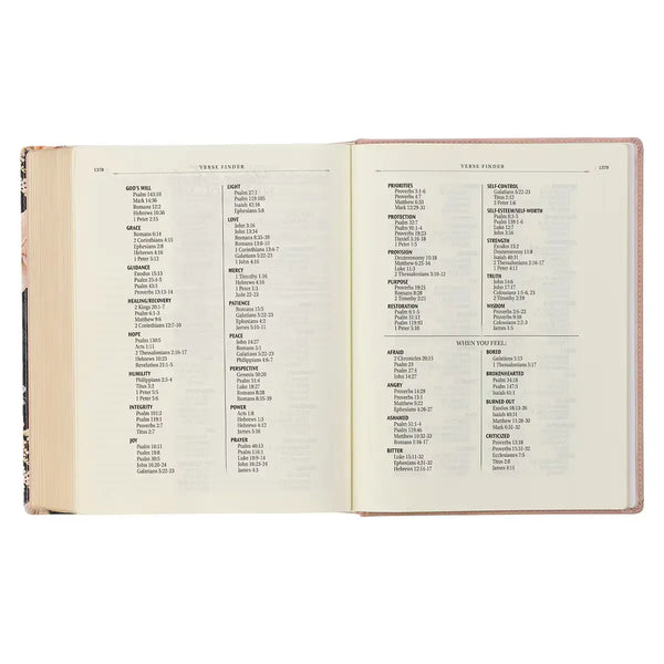 Dusty Peach Faux Leather Hardcover Large Print King James Version Note-taking Bible