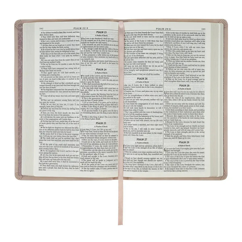 Dusty Pink Floral Faux Leather King James Version Gift Edition Bible