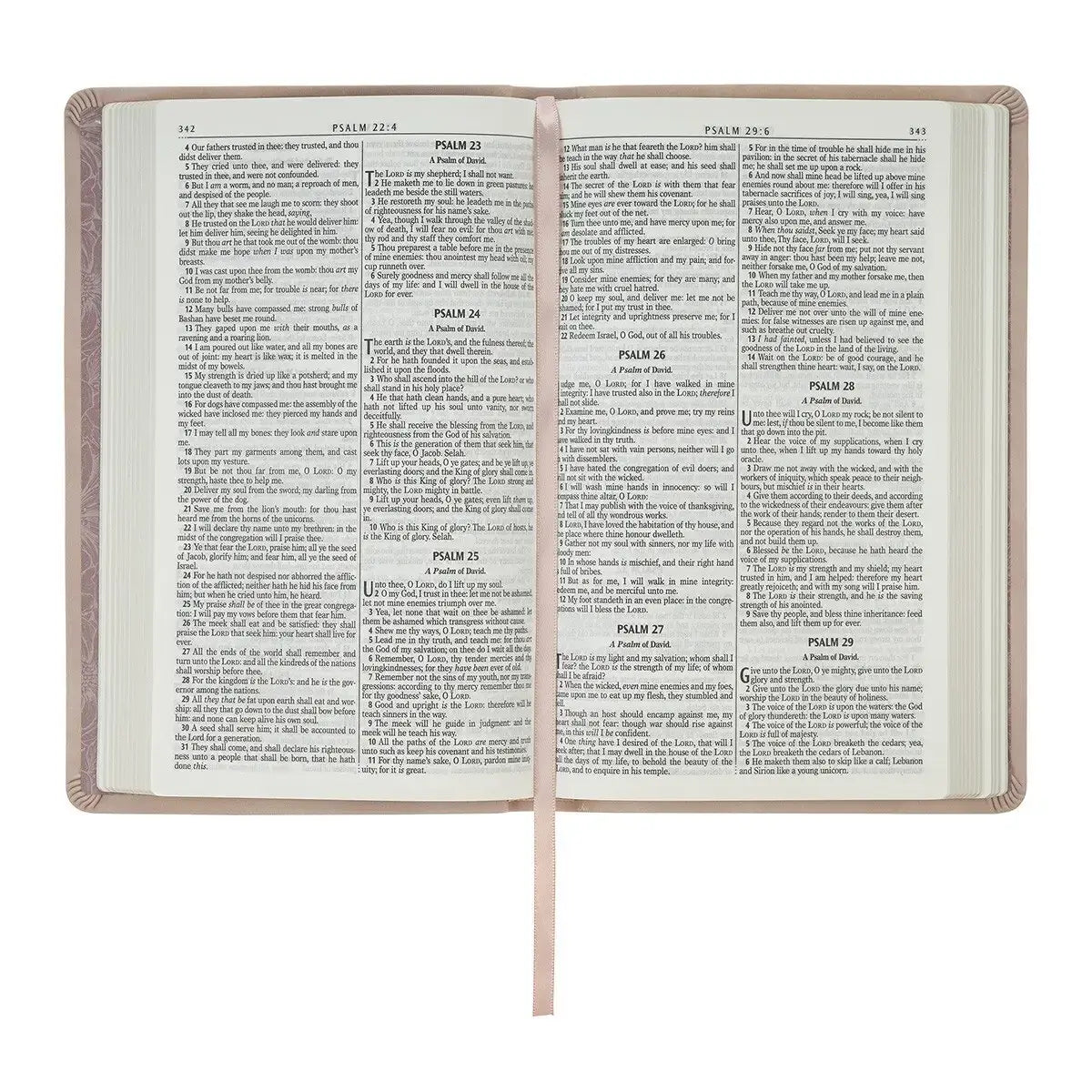 Dusty Pink Floral Faux Leather King James Version Gift Edition Bible