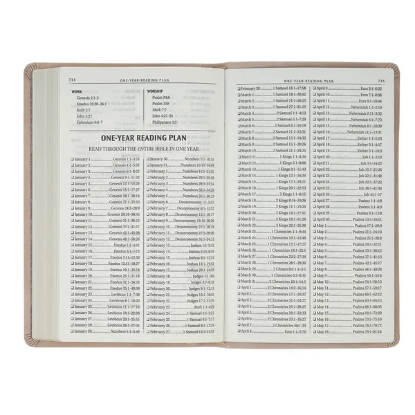 Dusty Pink Floral Faux Leather King James Version Gift Edition Bible