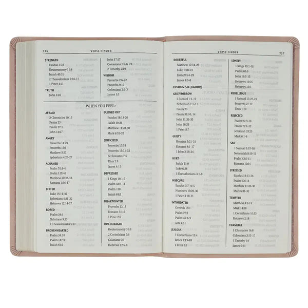 Dusty Pink Floral Faux Leather King James Version Gift Edition Bible