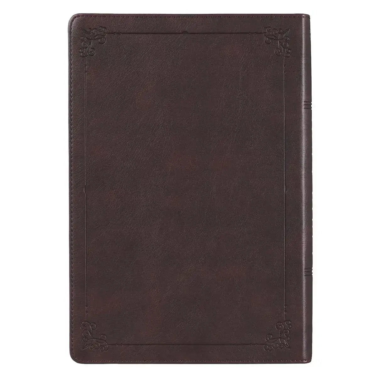 Espresso Brown Faux Leather Giant Print Full-size King James Version Bible with Thumb Index