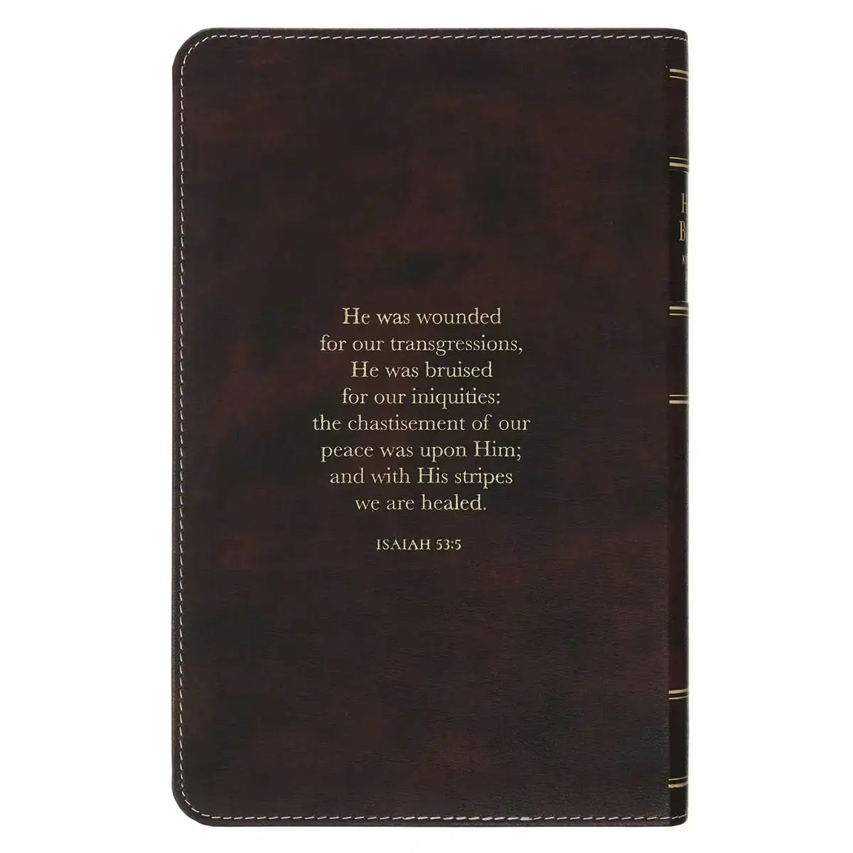 Espresso & Pink Faux Leather Giant Print King James Version Bible with Thumb Index