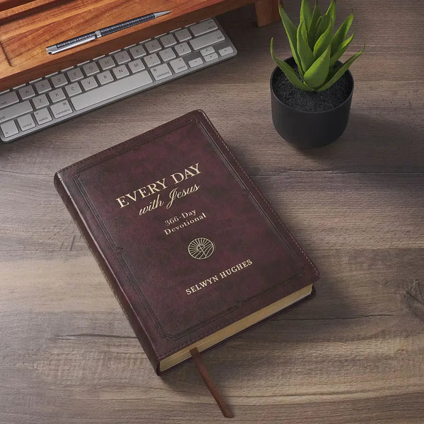 Every Day with Jesus: 366-Day Burgundy Faux Leather Devotional