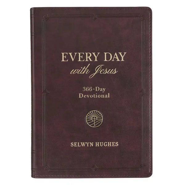Every Day with Jesus: 366-Day Burgundy Faux Leather Devotional