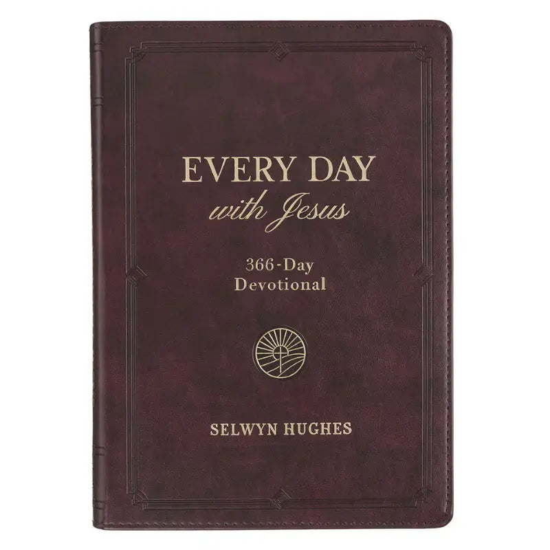 Every Day with Jesus: 366-Day Burgundy Faux Leather Devotional Main image