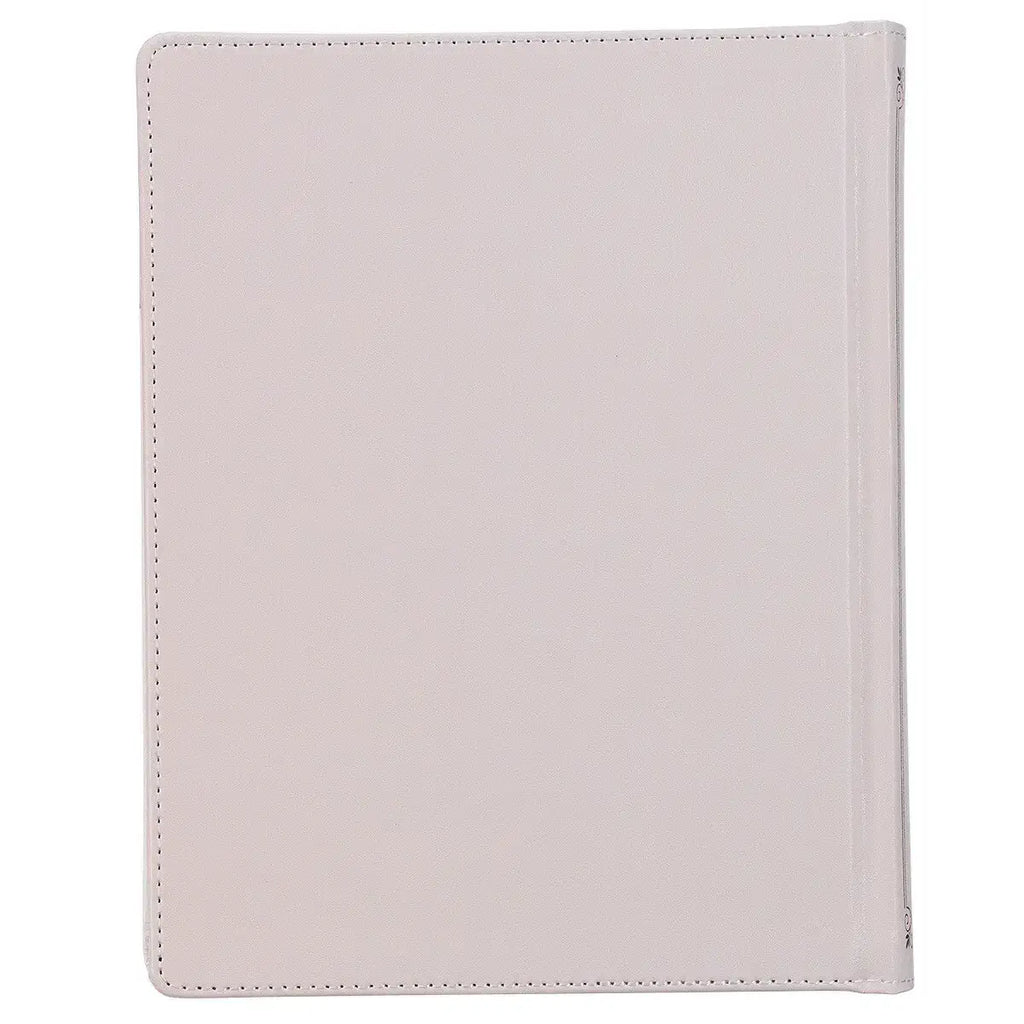 Feather Gray Floral Faux Leather Hardcover King James Version Note-taking Bible