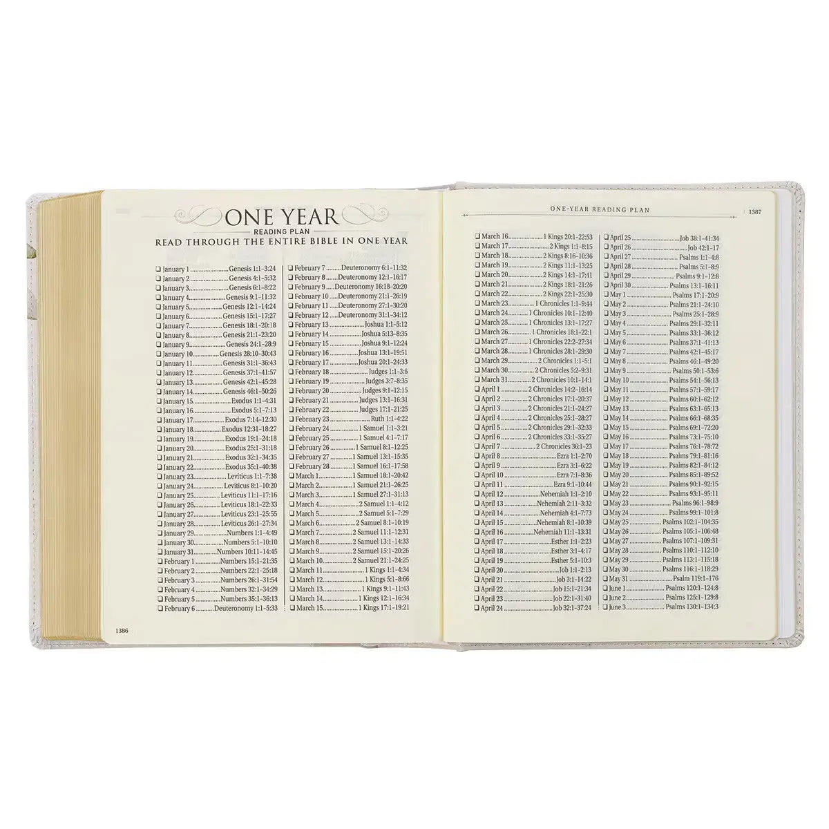 Feather Gray Floral Faux Leather Hardcover King James Version Note-taking Bible