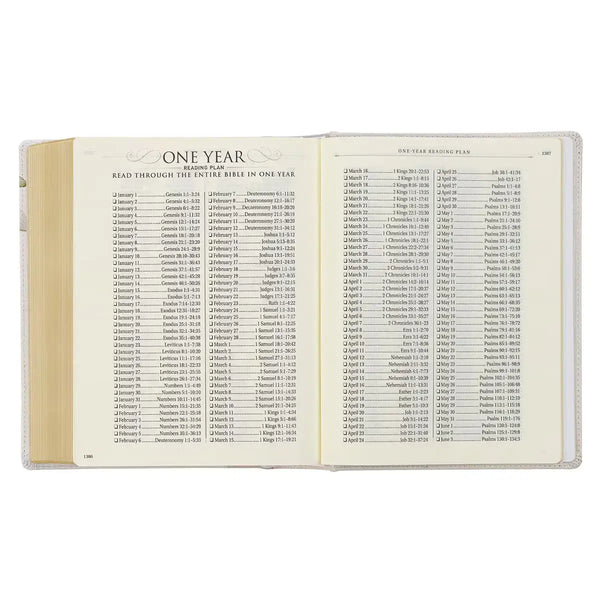 Feather Gray Floral Faux Leather Hardcover King James Version Note-taking Bible