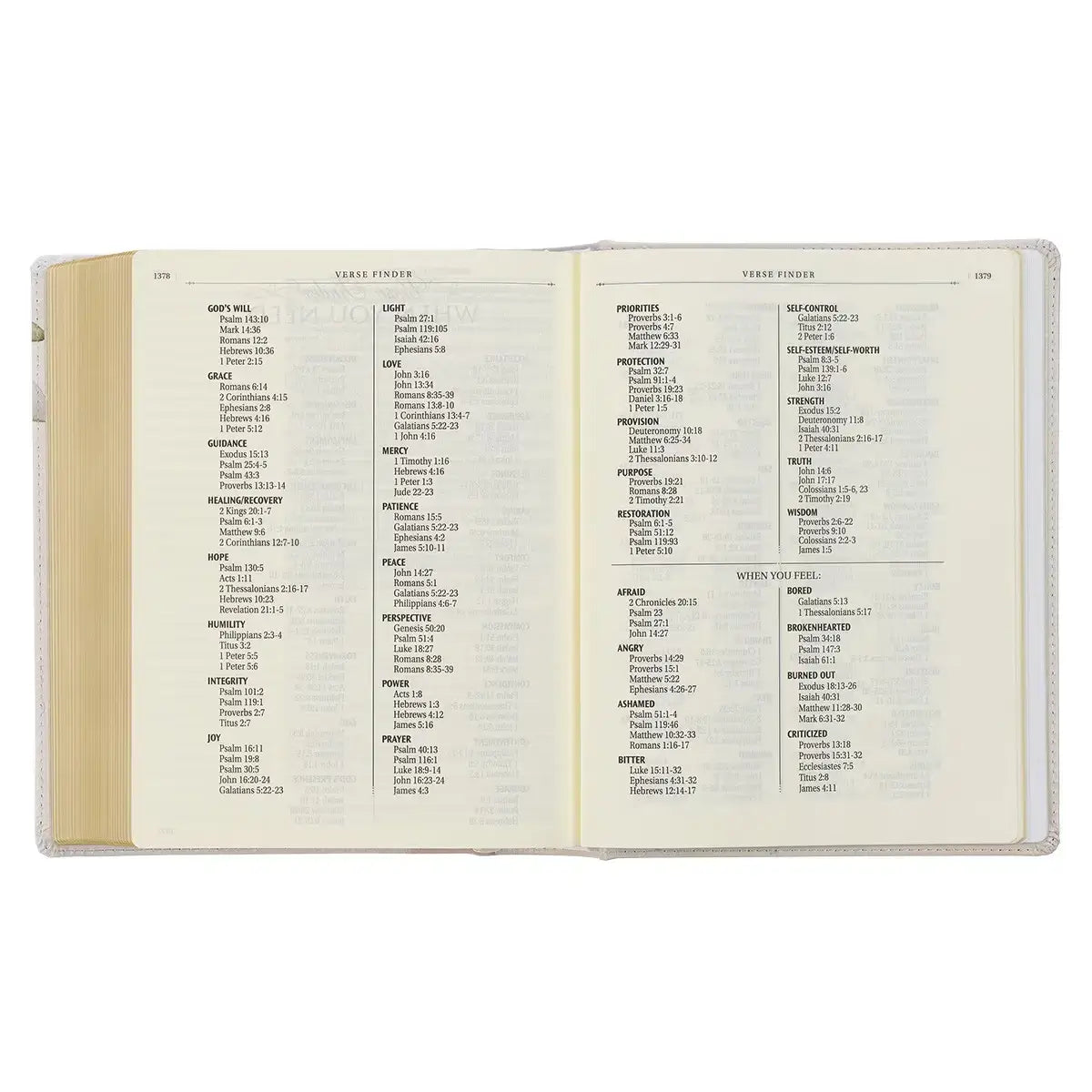 Feather Gray Floral Faux Leather Hardcover King James Version Note-taking Bible