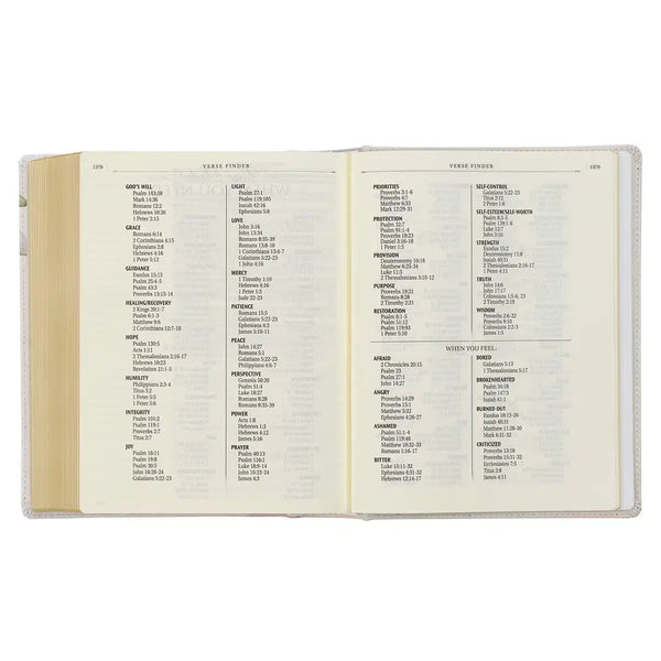 Feather Gray Floral Faux Leather Hardcover King James Version Note-taking Bible