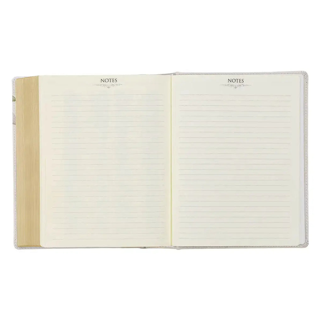 Feather Gray Floral Faux Leather Hardcover King James Version Note-taking Bible