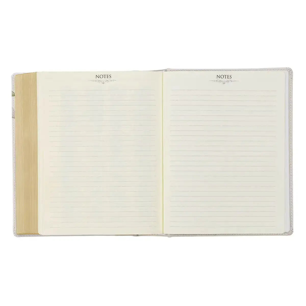 Feather Gray Floral Faux Leather Hardcover King James Version Note-taking Bible