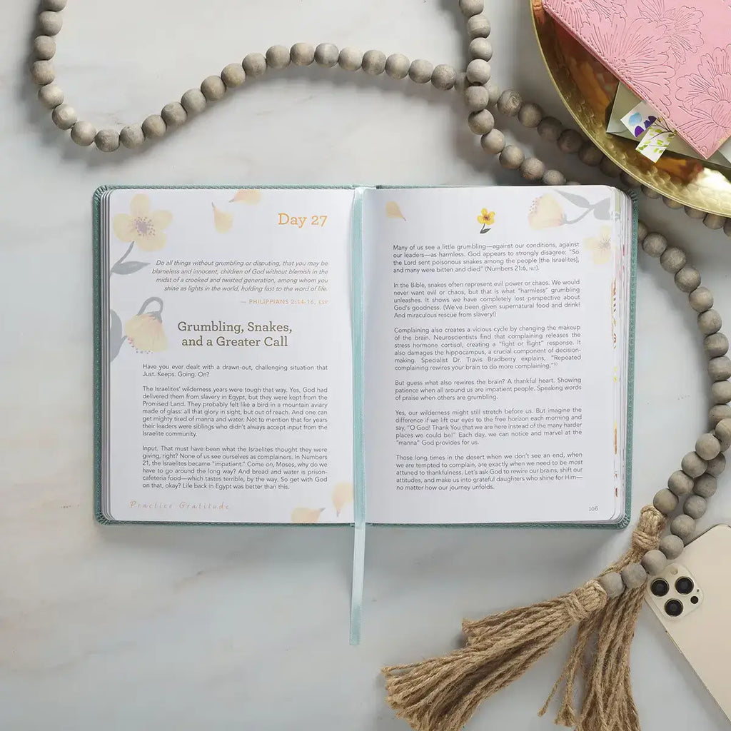 Find Joy Mint-Green Faux Leather Devotional