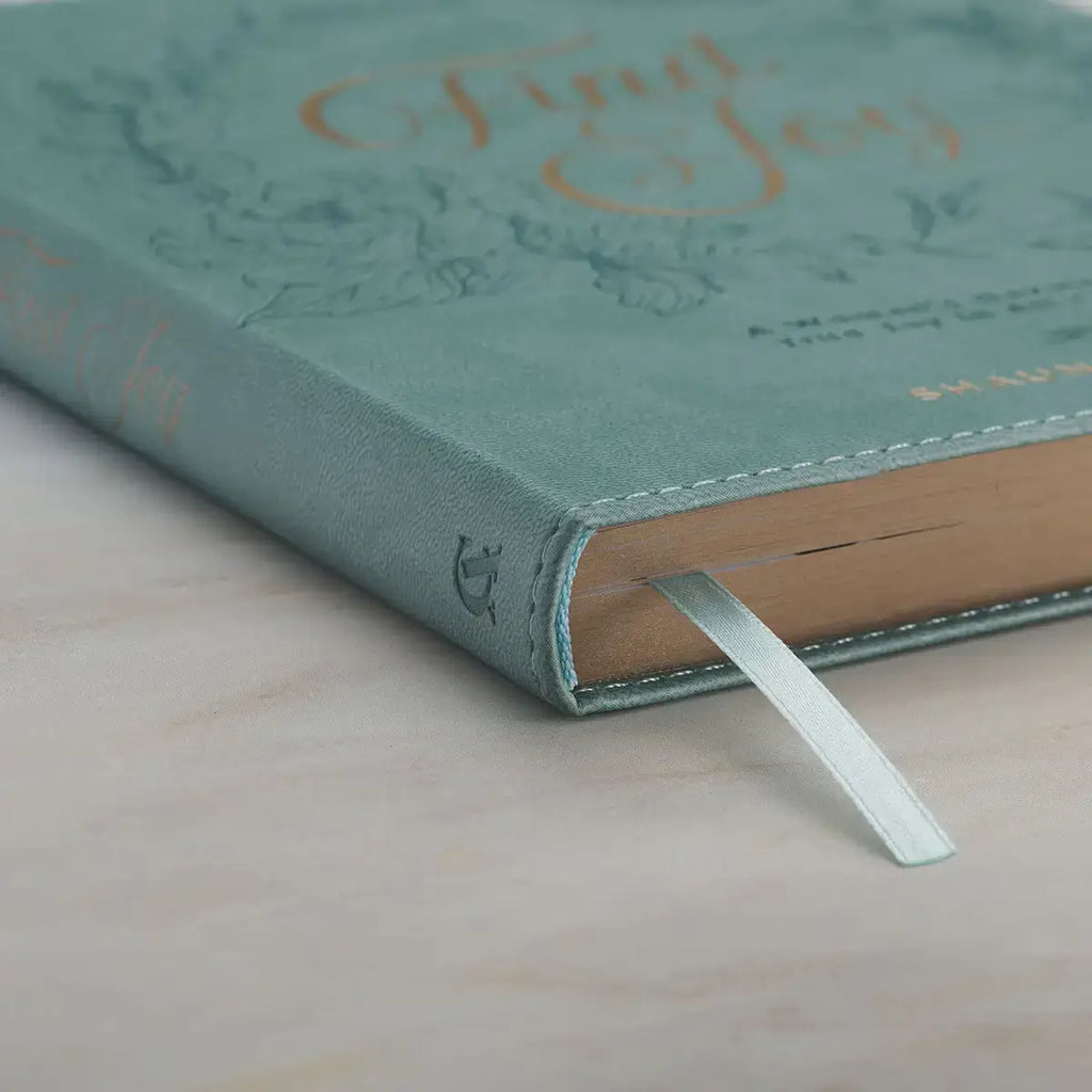 Find Joy Mint-Green Faux Leather Devotional