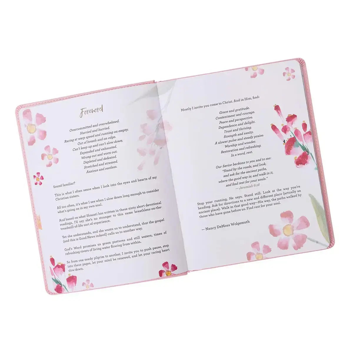 Find Rest Pink Faux Leather Devotional
