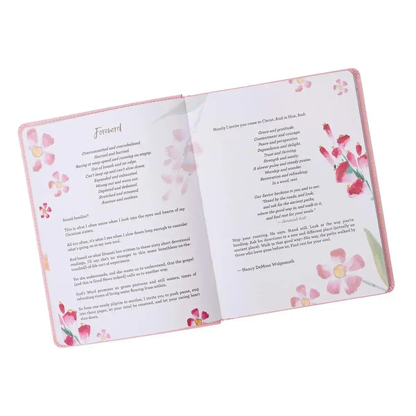 Find Rest Pink Faux Leather Devotional