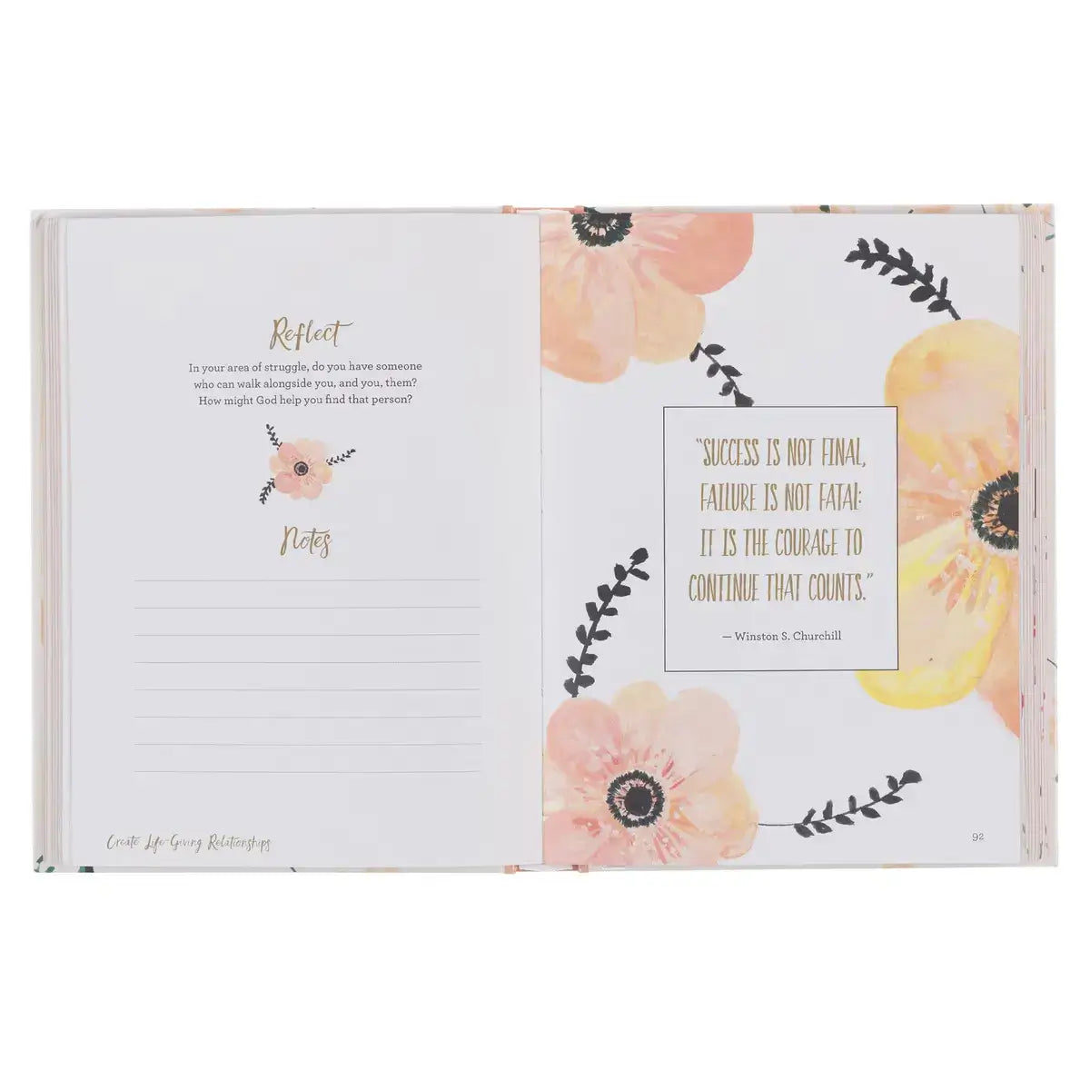 Find Rest Pink Floral Hardcover Devotional