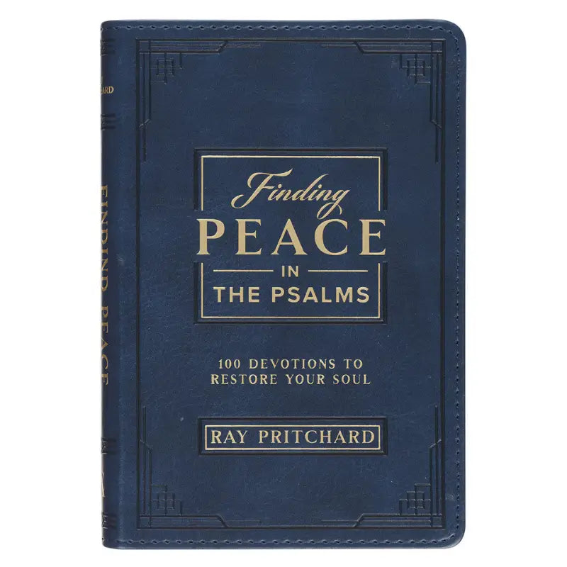 Finding Peace in the Psalms Navy Blue Faux Leather Daily Devotional Main image