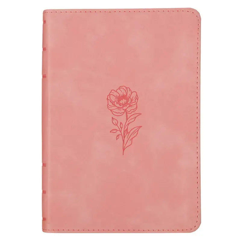 Floral Coral Dawn Faux Leather Large Print Compact King James Version BibleÊ