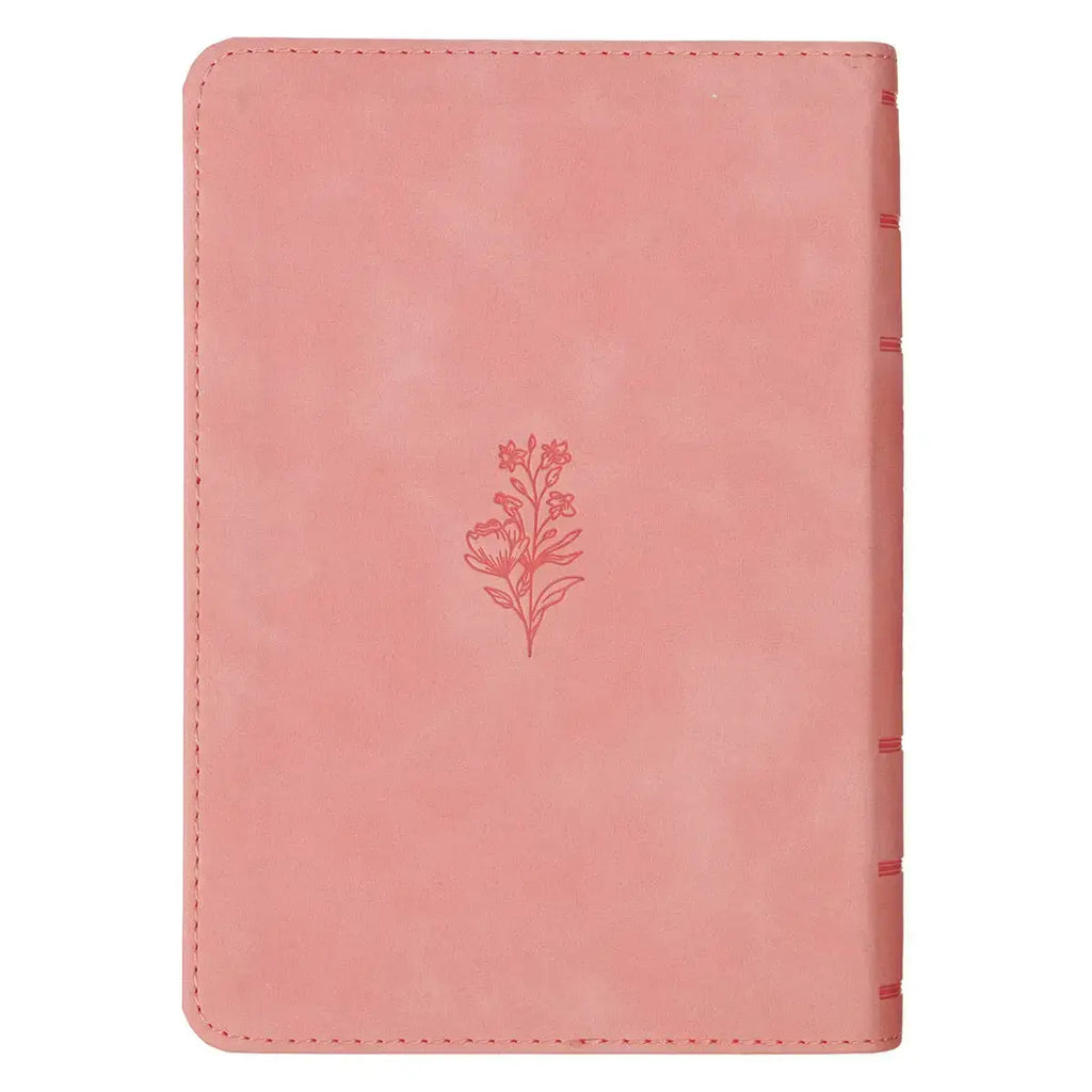 Floral Coral Dawn Faux Leather Large Print Compact King James Version Bible¬†
