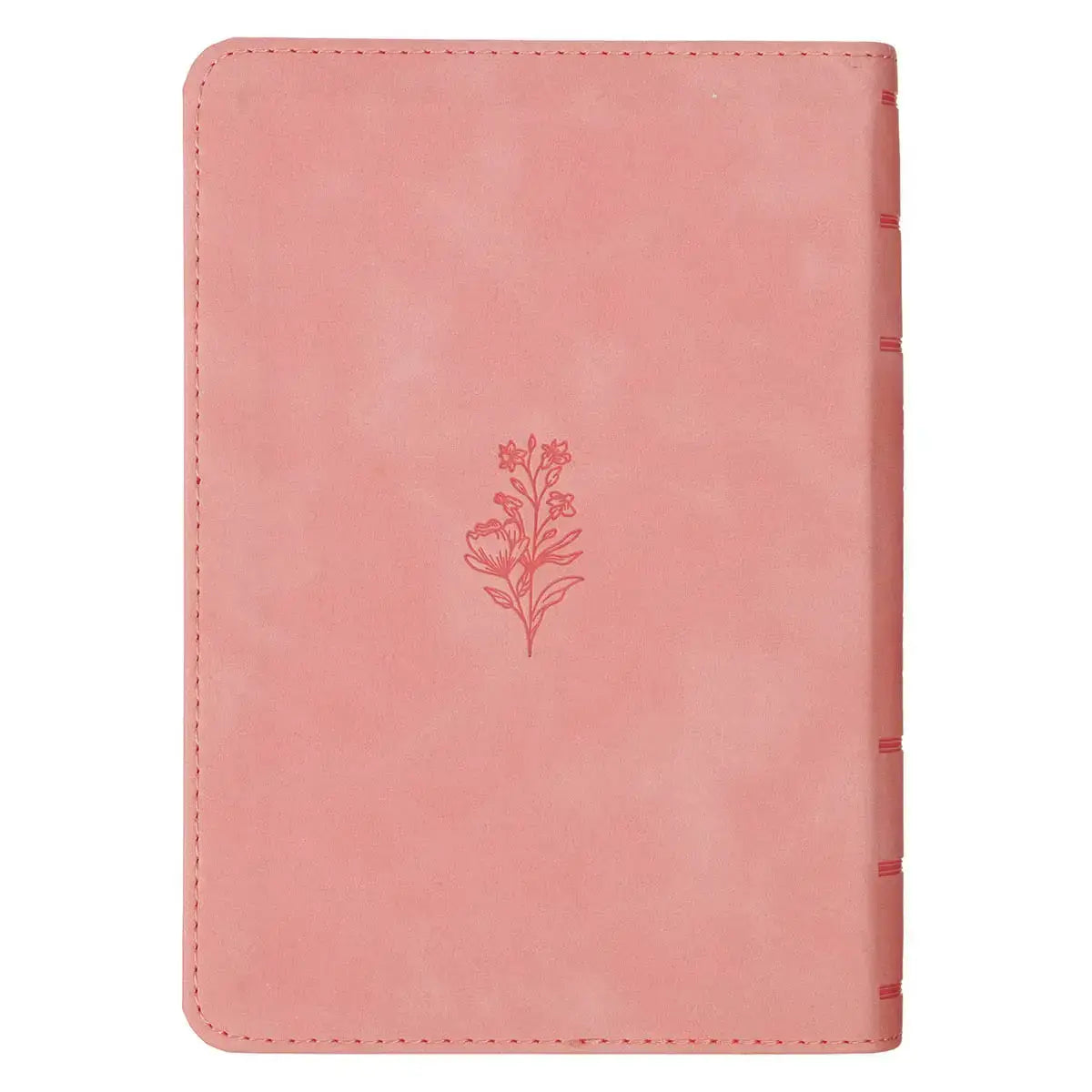 Floral Coral Dawn Faux Leather Large Print Compact King James Version Bible¬†