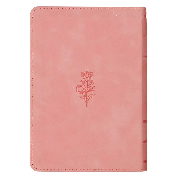 Floral Coral Dawn Faux Leather Large Print Compact King James Version Bible¬†