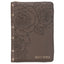 Floral Dusty Taupe Faux Leather Large Print Compact King James Version Bible
