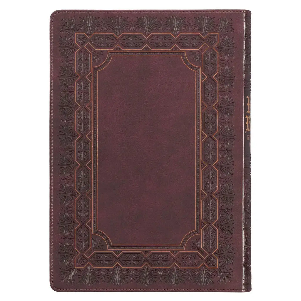 Framed Burgundy Faux Leather Super Giant Print King James Version Bible
