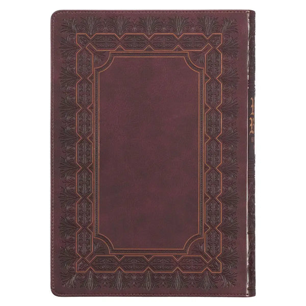 Framed Burgundy Faux Leather Super Giant Print King James Version Bible