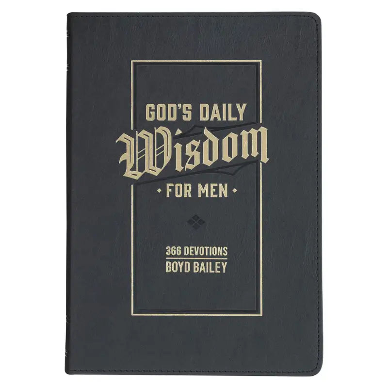 God's Daily Wisdom For Men Black Faux Leather Devotional Main image