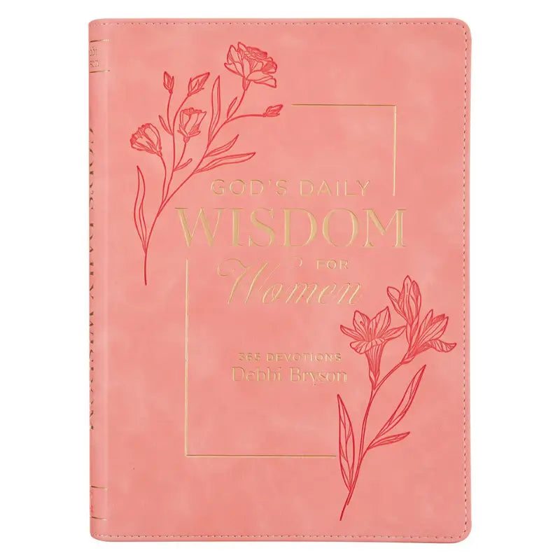 God’s Daily Wisdom for Women: 365 Devotions Pink Faux Leather Daily Devotional Main image