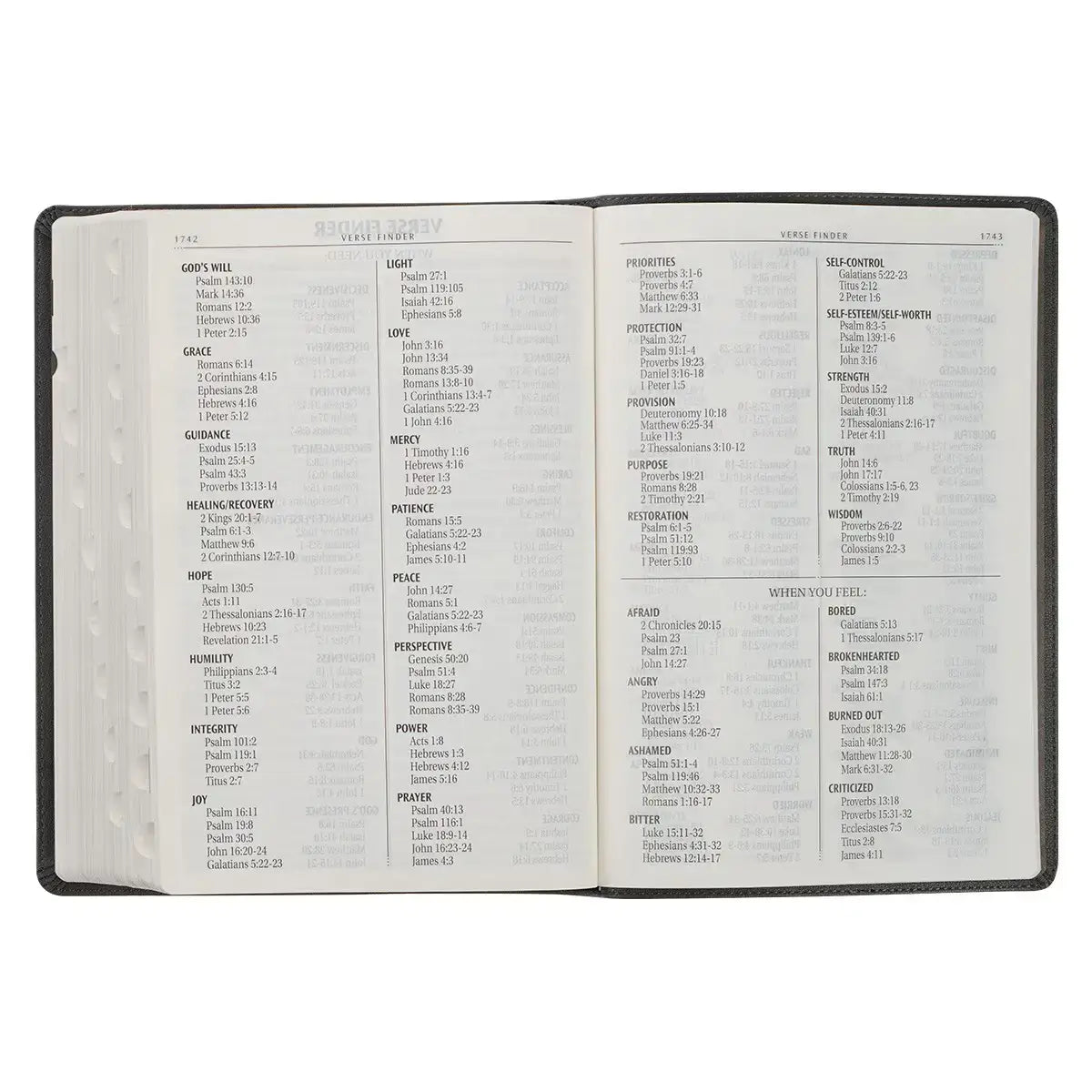 Gray with Black Inlay Faux Leather Super Giant Print King James Version Bible with Thumb Index
