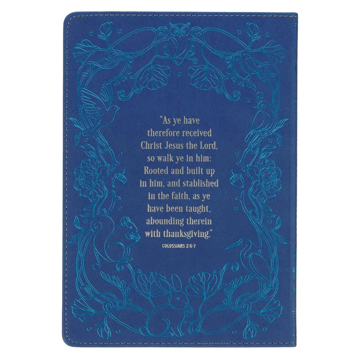 Growing Faith: 90 Devotional Stories for Families Blue Faux Leather Gift Book Secondary image