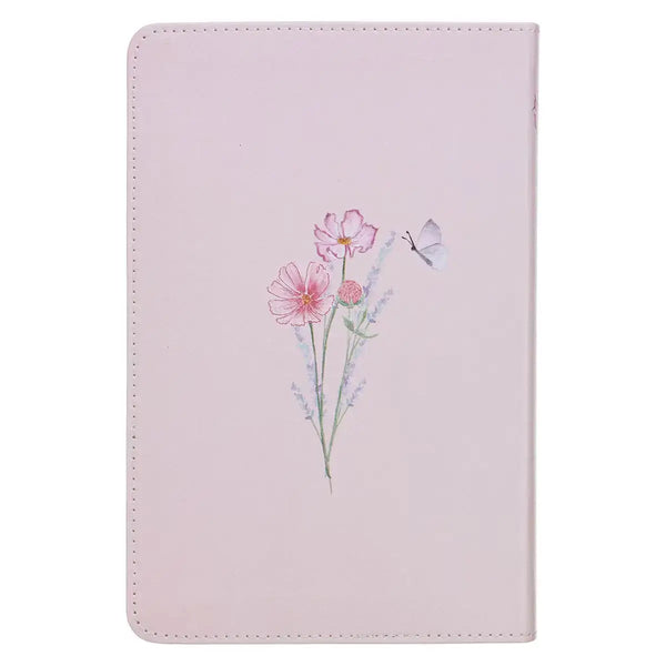 He Restores My Soul Pink Faux Leather Daily Devotional for Women