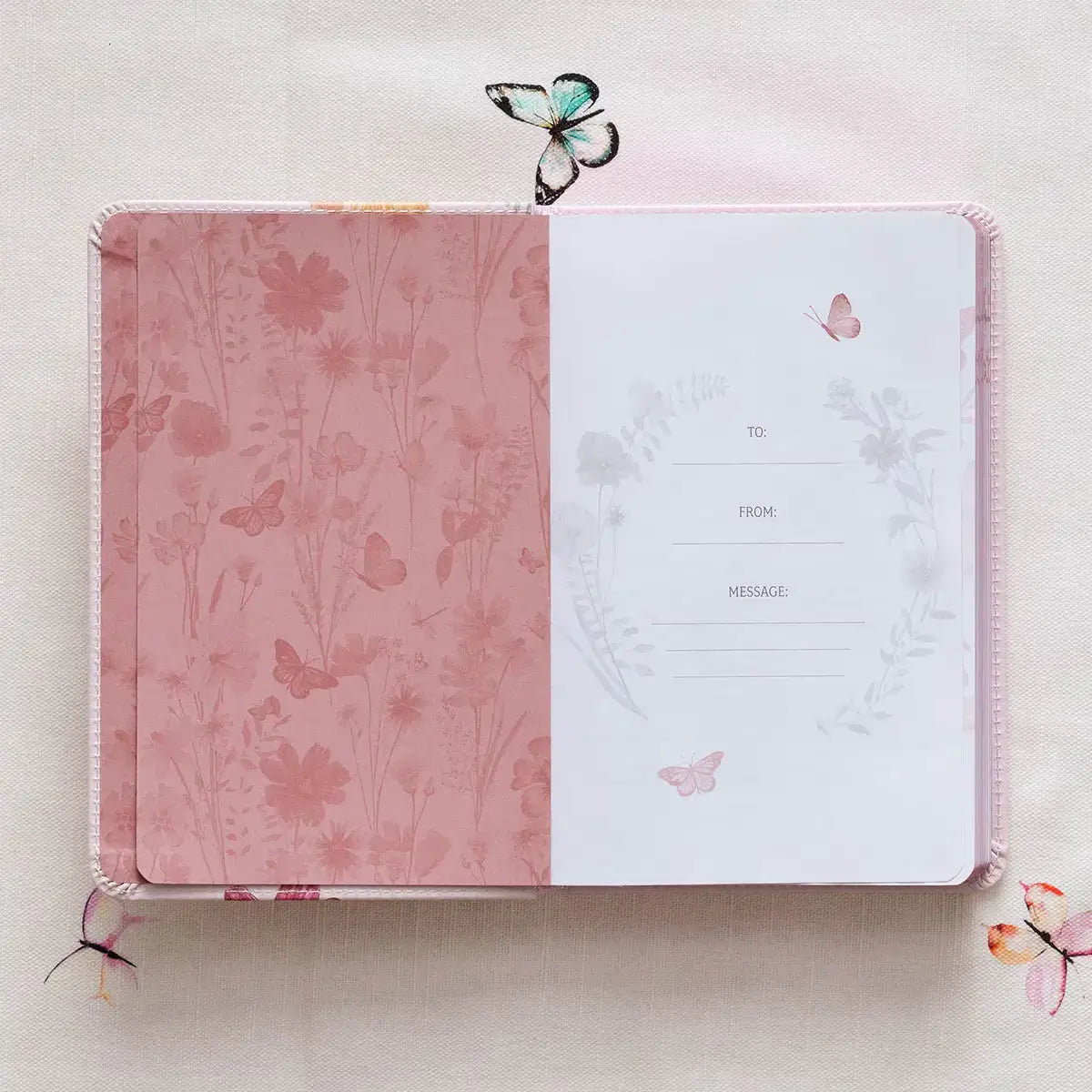 He Restores My Soul Pink Faux Leather Daily Devotional for Women