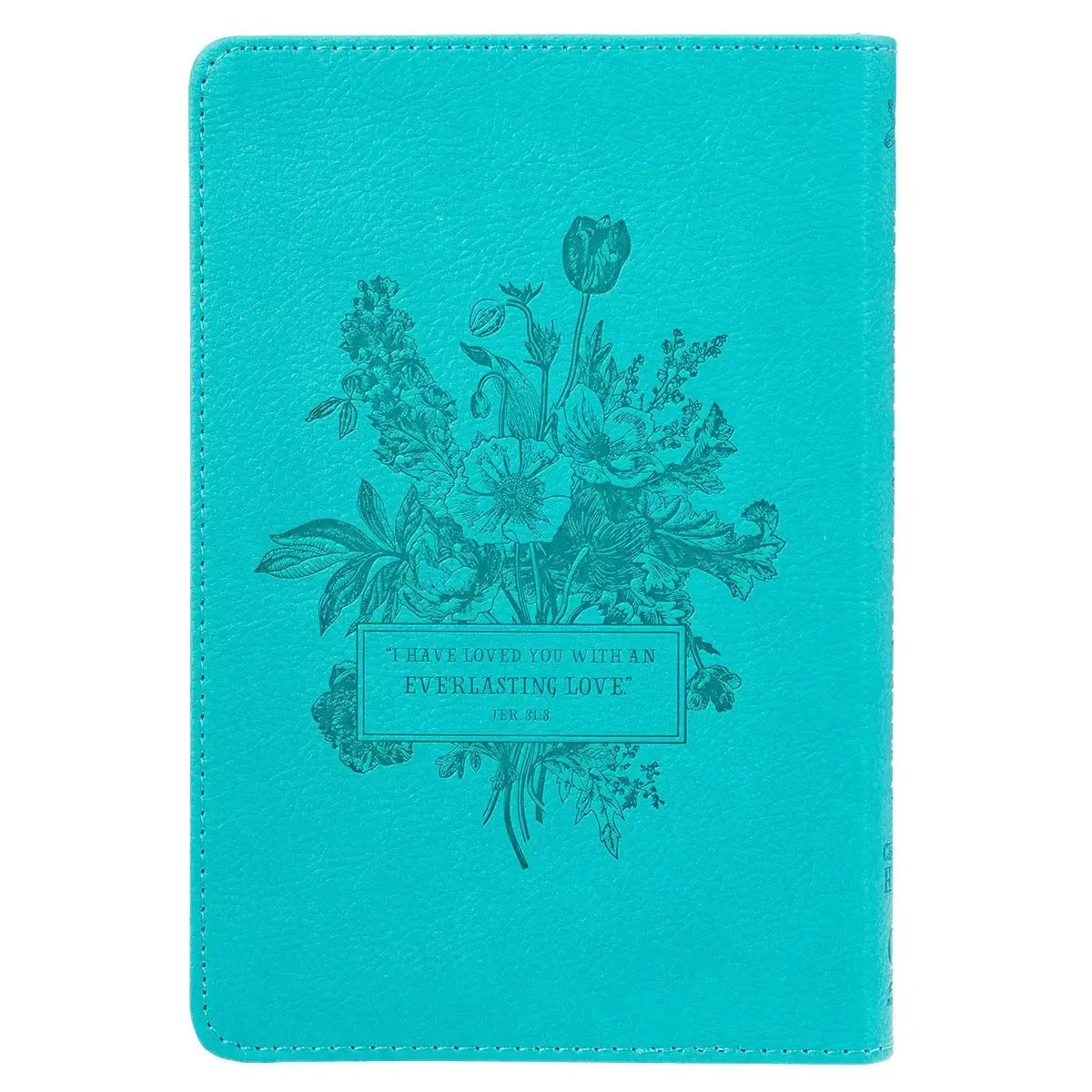 He Whispers Your Name Turquoise Faux Leather Devotional Secondary image