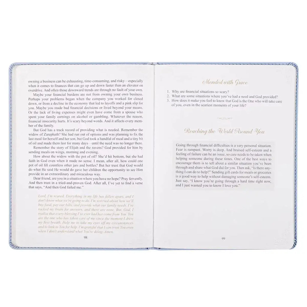 Hope That Endures Blue Faux Leather Devotional
